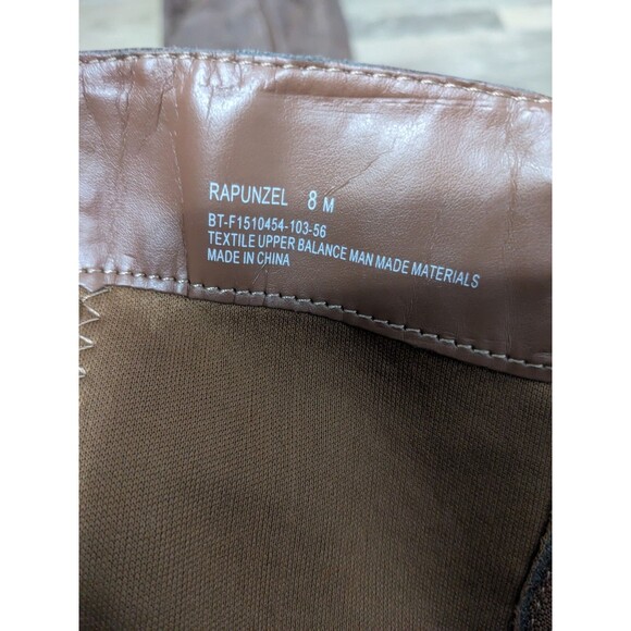 BareTraps Boots Womens 8 M Tall Side Zip Brown Faux Leather Boot Small Heel - Picture 7 of 11